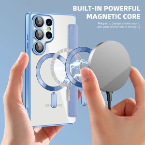 Husa pentru Samsung Galaxy S25 Ultra - Techsuit SmartMag Book Case - Light Blue - Img 6