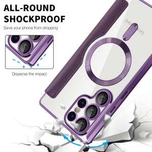 Husa pentru Samsung Galaxy S25 Ultra - Techsuit SmartMag Book Case - Purple - Img 4