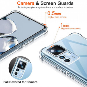Husa pentru Xiaomi 12T / 12T Pro - Techsuit Shockproof Clear Silicone - Clear - Img 3