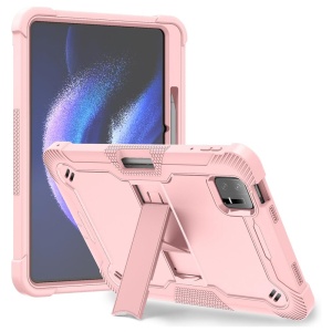 Husa pentru Xiaomi Pad 6 / Pad 6 Pro + Folie - Techsuit Rugged TabShell - Rose Gold - Img 1