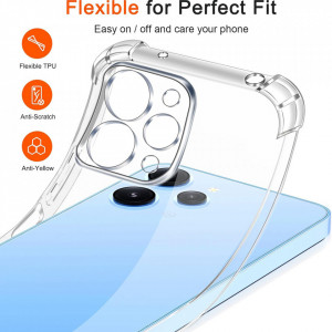 Husa pentru Xiaomi Redmi 12 4G / 12 5G - Techsuit Shockproof Clear Silicone - Clear - Img 3