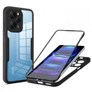 Husa pentru Xiaomi Redmi 12 4G + Folie - Techsuit ColorVerse 360 Series - Black - Img 1