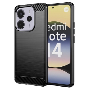 Husa pentru Xiaomi Redmi Note 14 4G (Standard) - Techsuit Carbon Silicone - Black
