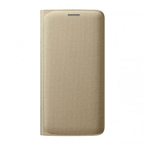 Husa Samsung EF-WG925BGE pentru Galaxy S6 Edge, Carte, Gold