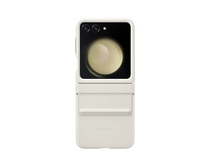 Husa Samsung Flap ECO-Leather Case pentru Galaxy Z Flip5, EF-VF731PUEGWW, Cream