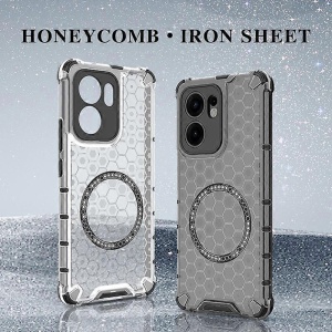 Husa transparenta pentru Oppo Reno13 F 4G / Reno13 F 5G / Reno13 FS 5G - Techsuit HoneyComb Shield MagSafe - White - Img 3
