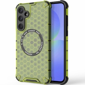 Husa transparenta pentru Samsung Galaxy A36 5G - Techsuit HoneyComb Shield MagSafe - Lime Green - Img 1
