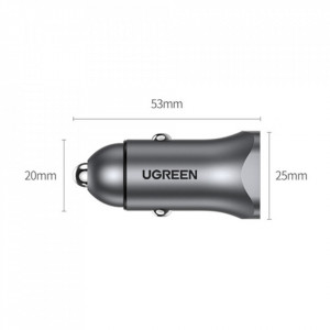 Incarcator Auto 2xUSB-A, 24W, 4.8A - Ugreen (30780) - Space Gray - Img 5