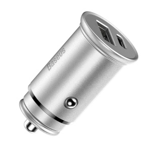 Incarcator Masina Type-C, USB, 30W, Multi Protocol - Baseus Circular Metal (CCALL-BS0S) - Silver - Img 4