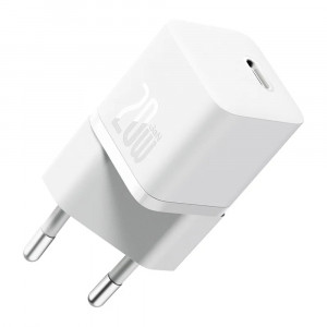 Incarcator retea Baseus GaN5 Fast Charge mini 1C 20W Alb