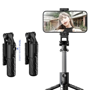 Mini Selfie Stick cu Telecomanda si Trepied, 70cm - Techsuit (K03) - Black - Img 2