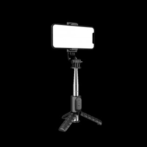 Selfie Stick cu Trepied si Telecomanda, 74cm, Mini - Techsuit (Q11) - Black - Img 5