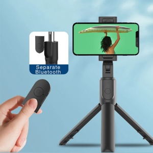 Selfie Stick Stabil cu Telecomanda, 100cm - Techsuit (S05) - Black - Img 2