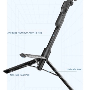 Selfie Stick Stabil cu Trepied, 183cm - Techsuit (K28P) - Black - Img 8