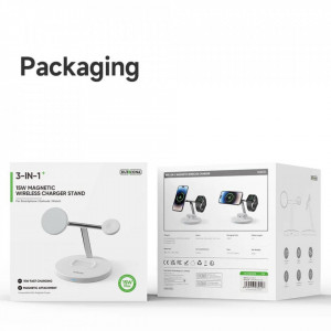 Statie de Incarcare pentru Dispozitive Apple, 15W - Duzzona (W16) - White - Img 8