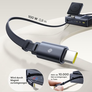 Statie pentru Incarcare fara Fir 5in1, 140W - Baseus Nomos (P10170902123-00) - Black - Img 4