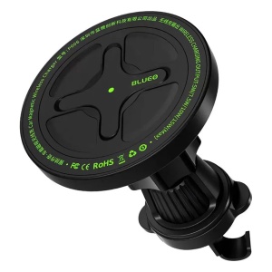 Suport Auto Telefon, Wireless, 15W, Type-C, Ajustabil, Grila de Ventilatie - Blueo Ape Legend - White