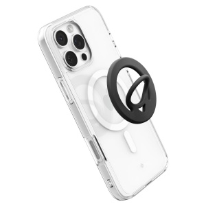 Suport Inel din Silicon pentru Telefon - Spigen Dual Pop MagSafe - Black - Img 1