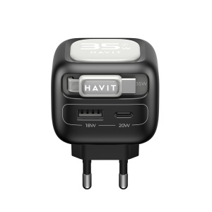 Acumulator pentru Priza Type-C, USB, 35W - Havit (UC251 EU) - Black / Gray - Img 5