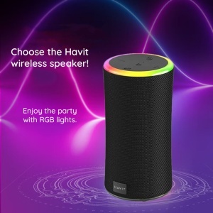 Boxa Wireless Portabila Bluetooth 5.3, RGB Lights, IPX6, 2000mAh - Havit (SK833BT) - Black - Img 3
