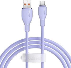 Cablu Baseus Pudding fast Charge USB USB-C 100W 2m violet