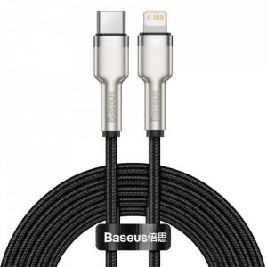 Cablu de Date Type-C la Lightning 20W, 2m - Baseus Cafule Series (CATLJK-B01) - Black