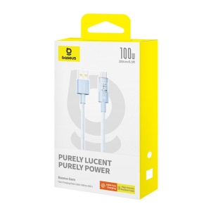 Cablu USB la Type-C, Super Fast Charging 100W, 2m - Baseus Gem (P10373002311-01) - Galaxy Blue - Img 7