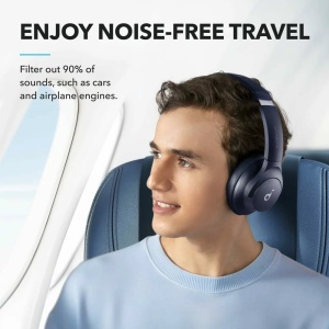 Casti Bluetooth on-ear Hybrid Active Noise Cancelling - Anker (A3004G31) - Blue - Img 2