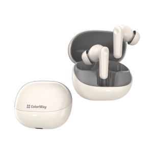 Casti In-Ear, Bluetooth 5.3, Microfon, TWS - ColorWay (CW-TWS1BE) - Beige - Img 3