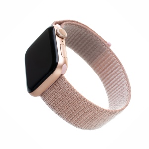 Curea pentru Apple Watch 1/2/3/4/5/6/7/8/9/10/SE/SE 2/Ultra/Ultra 2 (42/44/45/46/49mm) - Fixed Nylon Strap - Rose Gold - Img 1