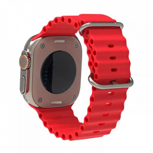 Curea pentru Apple Watch 1/2/3/4/5/6/7/8/9/10/SE/SE 2/Ultra/Ultra 2 (42/44/45/46/49mm) - Techsuit Watchband (W038) - Wine Red - Img 3
