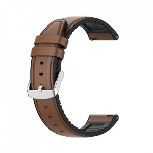 Curea pentru Samsung Galaxy Watch 4/5/Active 2, Huawei Watch GT 3 (42mm)/GT 3 Pro (43mm) - Techsuit Watchband 20mm (W007) - Brown