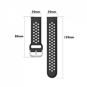 Curea pentru Samsung Galaxy Watch 4/5/Active 2, Huawei Watch GT 3 (42mm)/GT 3 Pro (43mm) - Techsuit Watchband 20mm (W004) - Red - Img 5
