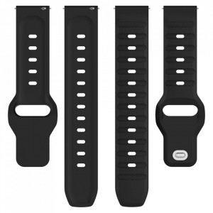 Curea pentru Samsung Galaxy Watch 4/5/Active 2, Huawei Watch GT 3 (42mm)/GT 3 Pro (43mm) - Techsuit Watchband (W050) - Black - Img 2