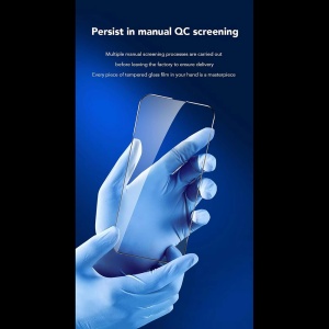 Folie pentru iPhone 14 Pro Max - ANANK 2.5D Reinforced Edge Screen Protector - Black - Img 5