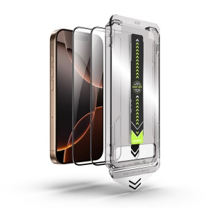 Folie pentru iPhone 16 Pro Max (set 2) - Techsuit TitanGlass FullCover - Black - Img 2