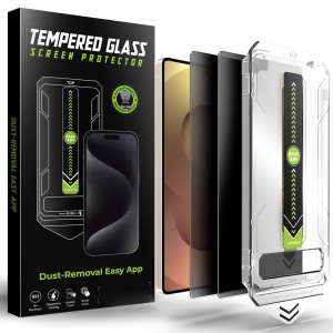 Folie pentru Samsung Galaxy S25 Ultra (set 2) - Techsuit TitanGlass CrystalHD [Fingerprint Unlock Compatible] - Privacy