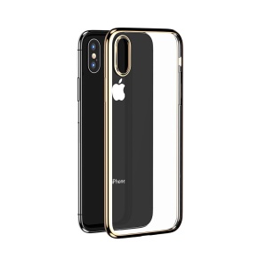Husa Benks iPhone Xs Max Electroplated Transparent/Auriu