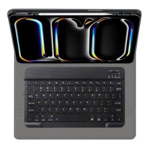 Husa cu Tastatura pentru iPad Pro 13 (2024) - Techsuit CozyTab Case - Black - Img 4