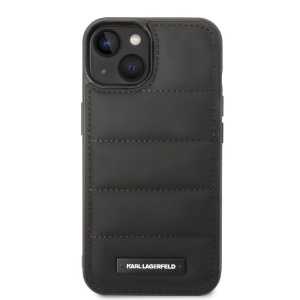 Husa iPhone 14 - Karl Lagerfeld Hardcase Leather Puffy (KLHCP14SPSQAK) - Elongated Logo - Img 3