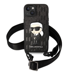 Husa iPhone 14 - Karl Lagerfeld Hardcase Monogram (KLHCP14SSTKMK) - Ikonik Patch - Img 2