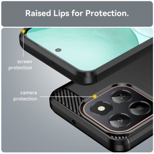 Husa pentru Honor X6c - Techsuit Carbon Silicone - Black - Img 4