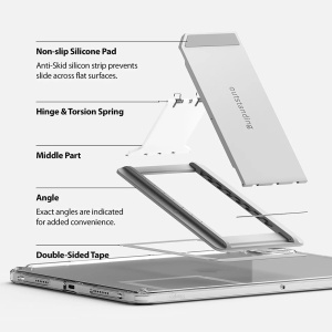 Husa pentru iPad Pro 11 (2024) - Ringke Fusion Sketch Stand - Black - Img 6