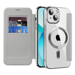 Husa pentru iPhone 13 - Techsuit SmartMag Book Case - Gray - Img 1