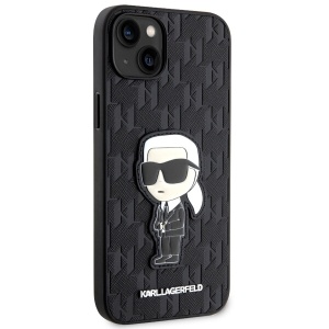 Husa pentru iPhone 14 Plus - Karl Lagerfeld Saffiano (KLHCP14MSAKHPKK) - Monogram Ikonik - Img 7