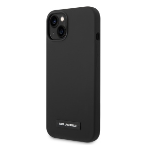 Husa pentru iPhone 14 Plus - Karl Lagerfeld Silicone MagSafe (KLHMP14MSLMP1K) - Black Plaque - Img 3