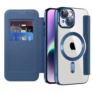 Husa pentru iPhone 14 Plus - Techsuit SmartMag Book Case - Blue
