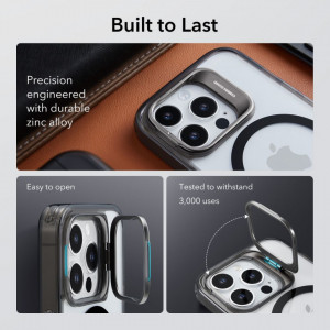 Husa pentru iPhone 14 Pro - ESR Classic Kickstand HaloLock - Clear Black - Img 7