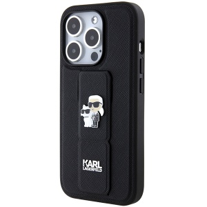 Husa pentru iPhone 14 Pro - Karl Lagerfeld Saffiano Gripstand (KLHCP14LGSAKCPK) - Karl&Choupette - Img 7