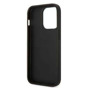 Husa pentru iPhone 14 Pro - Karl Lagerfeld Saffiano (KLHCP14LSAPKHG) - Silver Karl`s Head - Img 4